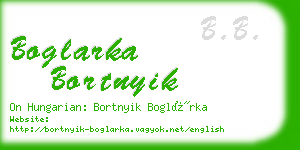 boglarka bortnyik business card